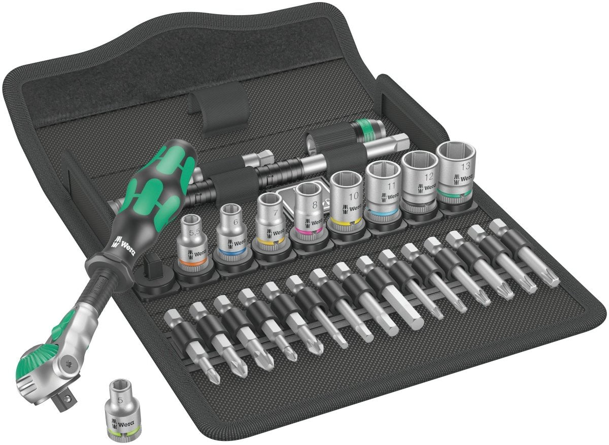 Wera 8100 SA 6 Zyklop Speed Ratchet Set 1/4" Drive Metric 05004016001