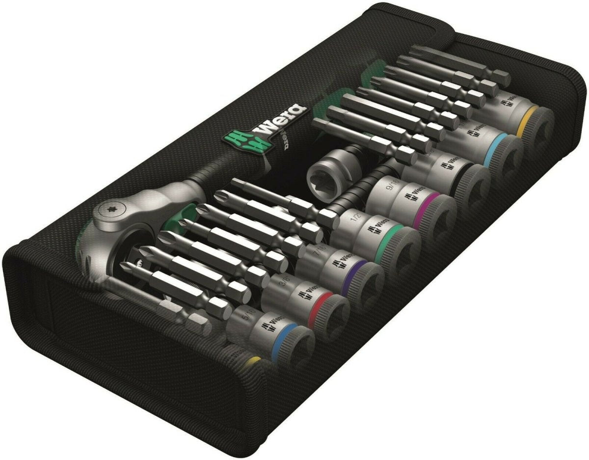 Wera 8100 SB 9 Zyklop Speed Ratchet Set 3/8" Drive SAE 28 Piece 05004049001
