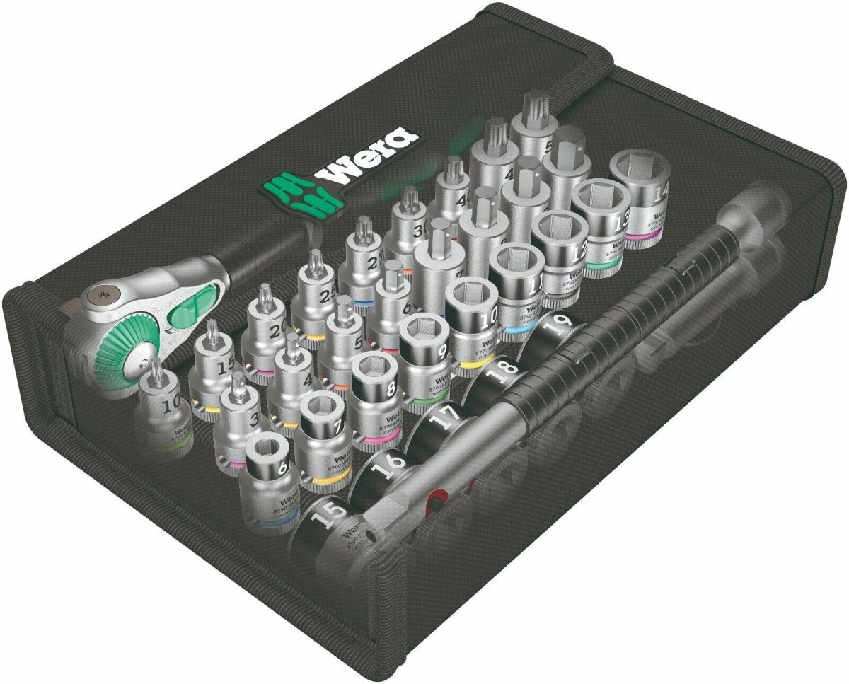 Wera 8100 SB All In Zyklop Speed Ratchet Set HF 3/8" Drive Metric 05003536001
