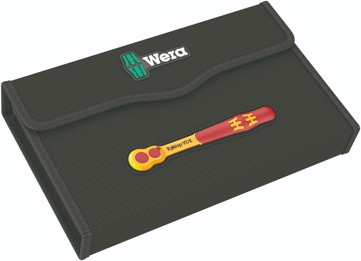 Wera 8100 SB VDE Insulated Socket Wrench Set 3/8" Drive 17 Pieces 05004970001