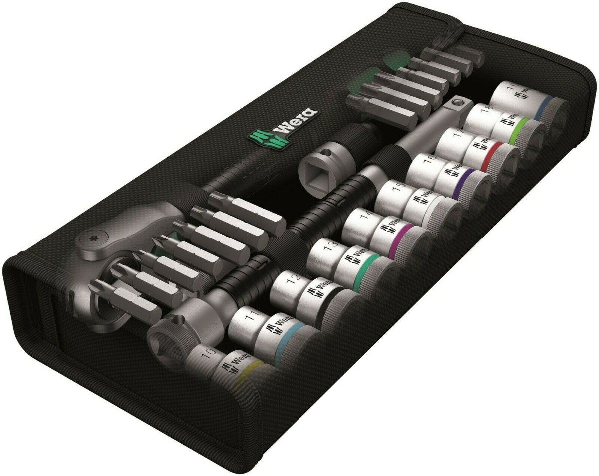 Wera 8100 SC 6 Zyklop Speed Ratchet Set 1/2" Drive Metric 28 Piece 05004076001