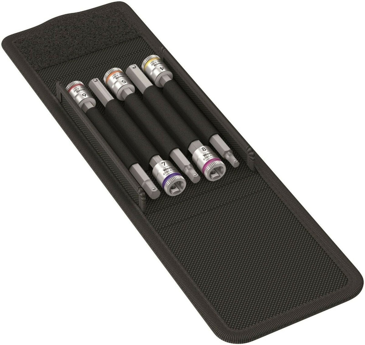 Wera 8740 A HexPlus HF 1 Zyklop Socket Set 1/4" Drive 5 Piece 05003345001