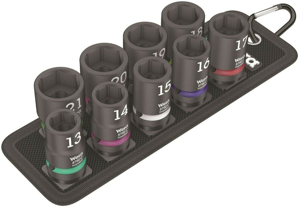 Wera 8790 Belt C Impaktor 1 Socket Set 1/2" Drive Metric 05004580001