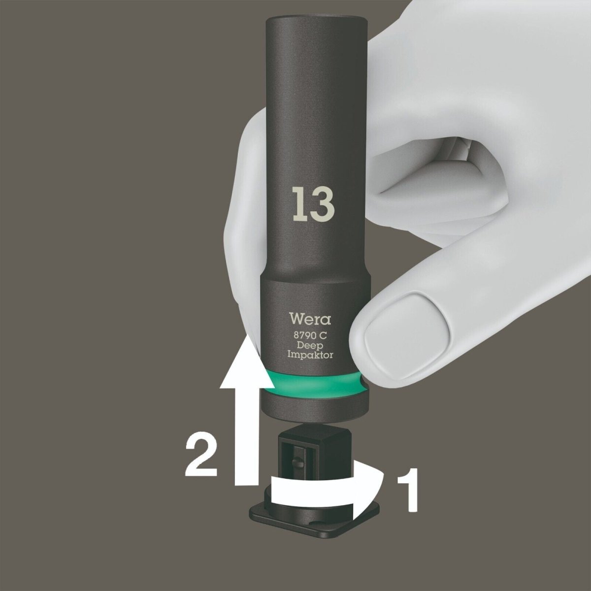 Wera 8790 C Impaktor Deep Set 1 Socket Set 1/2" Drive Metric 05004841001
