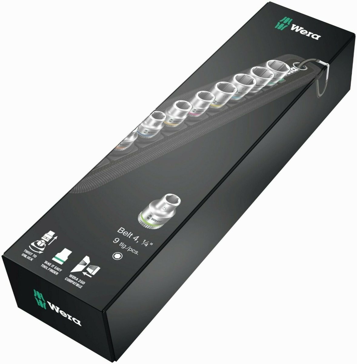 Wera 8790 HMA Belt 4 Zyklop Socket Belt Set 1/4" Drive Metric 05003883001