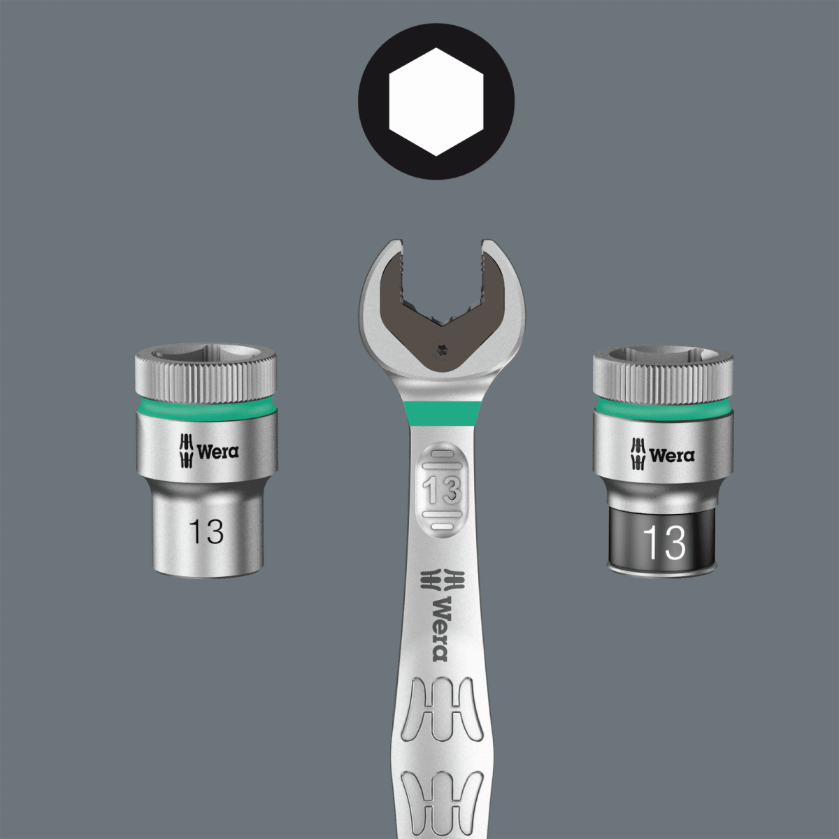 Wera 8790 HMC HF 1 Zyklop Socket Set 1/2" Drive Metric 05004203001