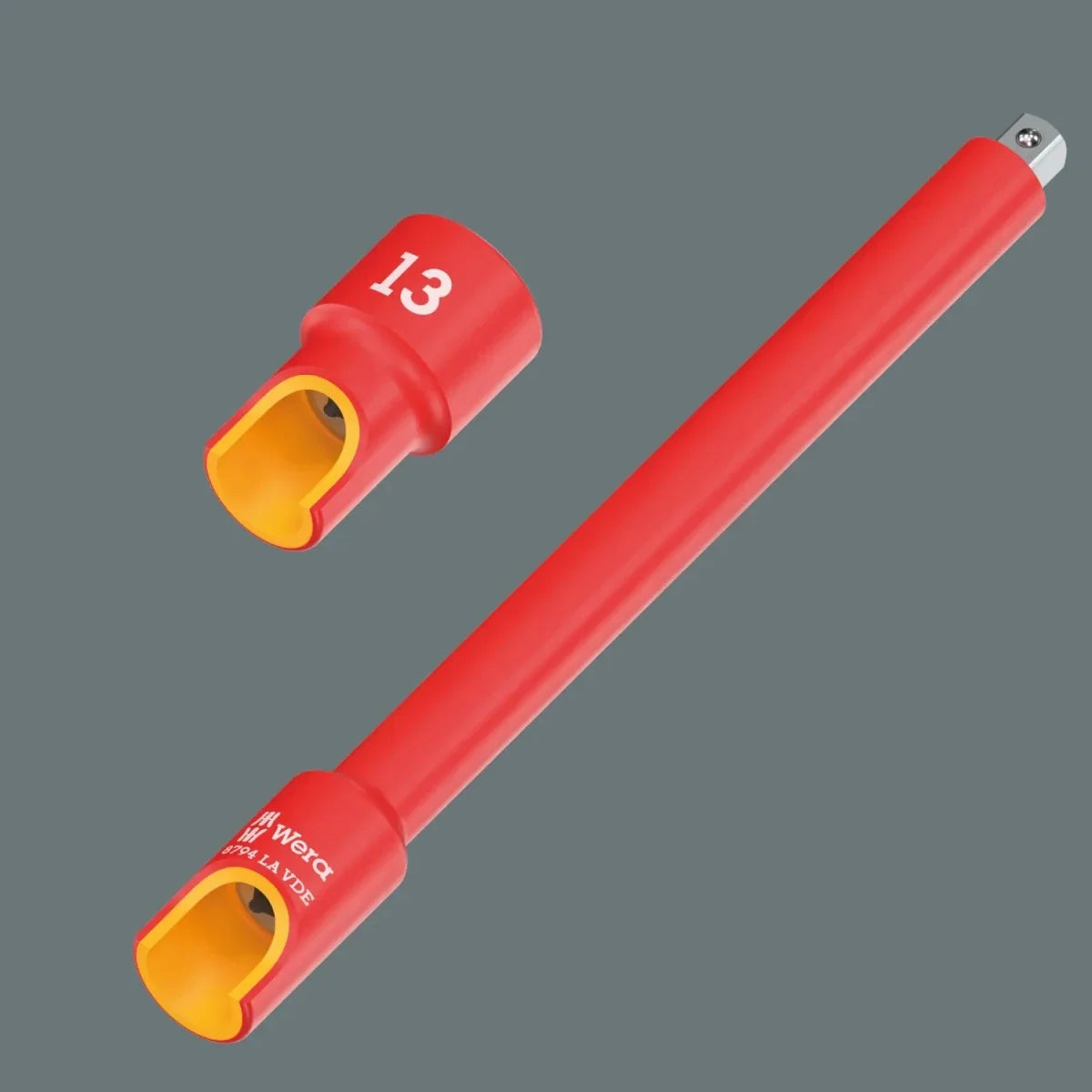 Wera 8794 LA Zyklop VDE Insulated Extension, 1/4" Drive x 150mm Long (05003301001)