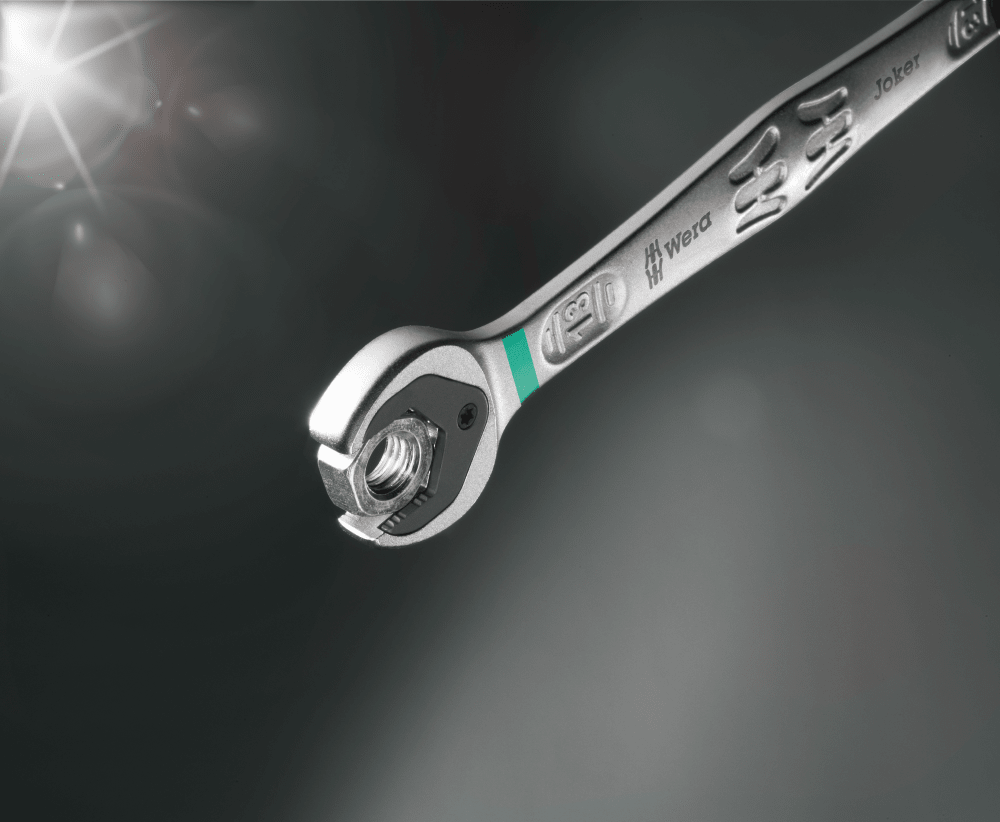 Wera 9632 Magnetic Rail 6000 Joker 1 Ring Ratcheting Wrench Set SAE 05020016001