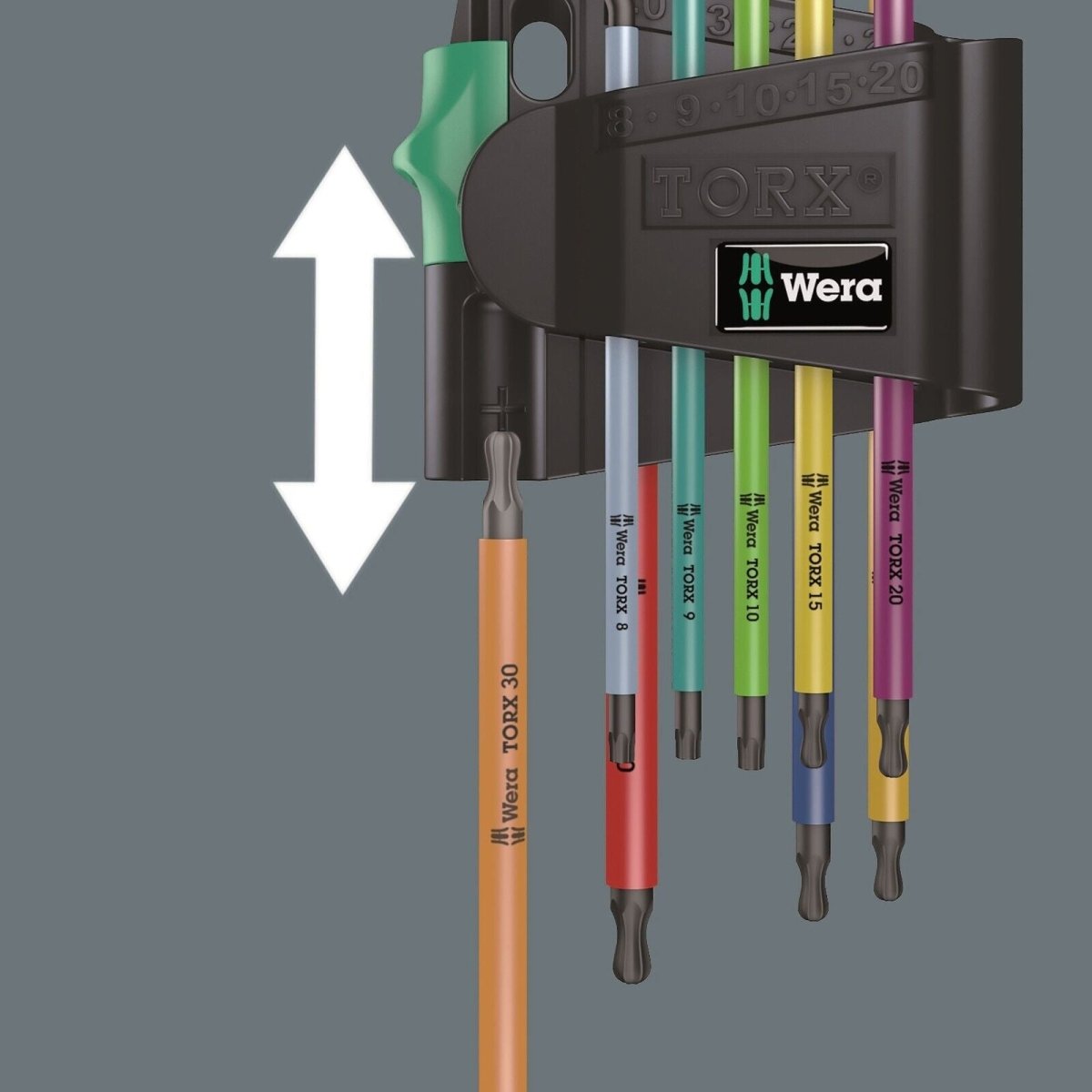 Wera 967/9 TX BO Multicolor 1 Tamper Proof TORX® L-Key Set 9 Pieces 05024335001