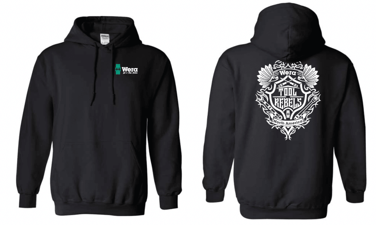 Wera Be A Tool Rebel Hoodie Black WERATRHOODIE