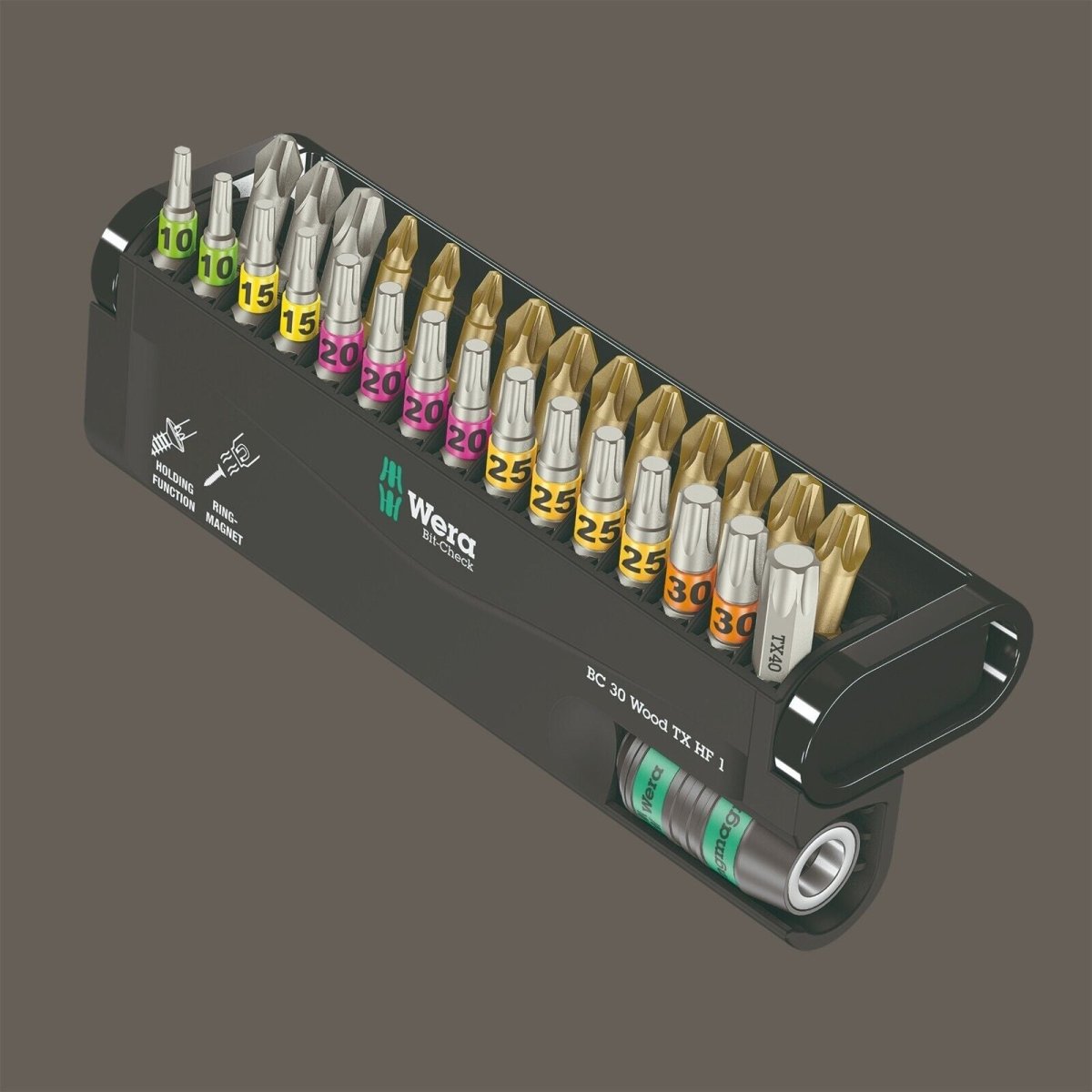 Wera Bit Check 30 Wood TX HF 1 Bits Set 30 Pieces 05057436001