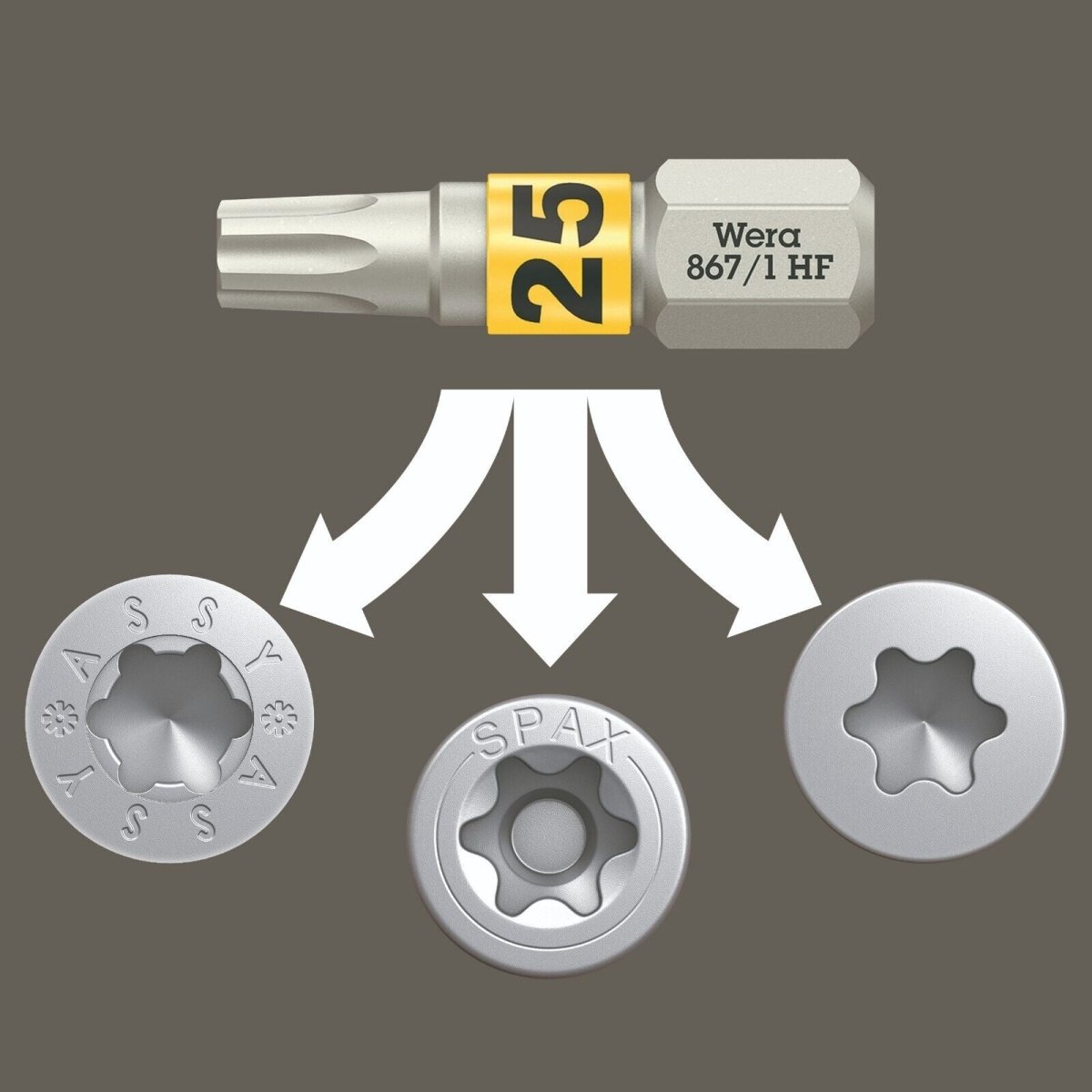 Wera Bit Check 30 Wood TX HF 1 Bits Set 30 Pieces 05057436001