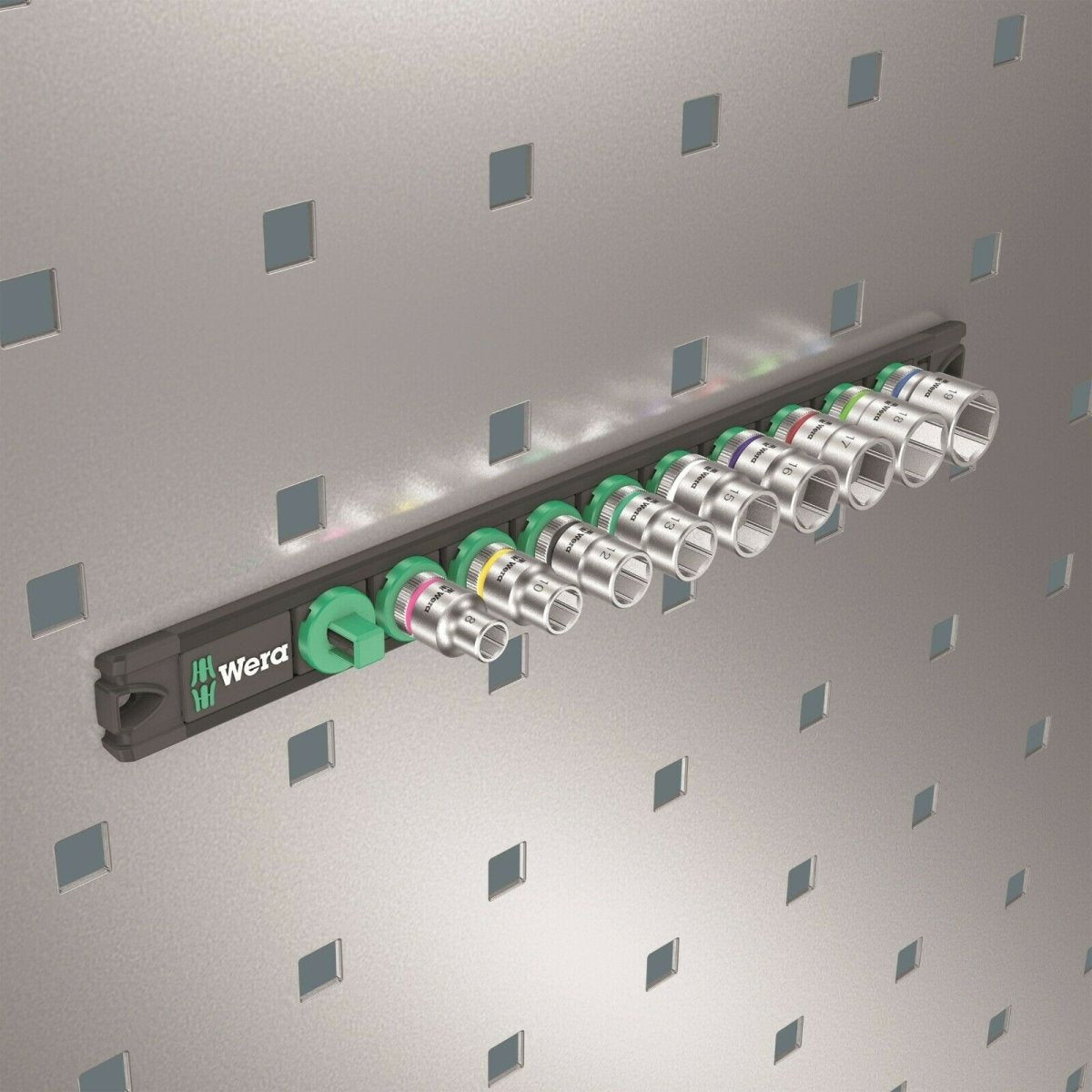 Wera C 4 Zyklop Magnetic Rail Socket Set 1/2" Drive 9 Pieces Metric 05005460001