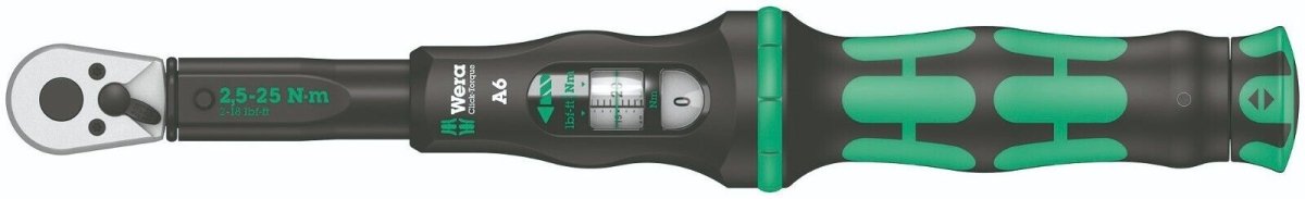 Wera Click-Torque A 6 Torque Wrench 2.5 -25 Nm 1/4" Drive 05075605001