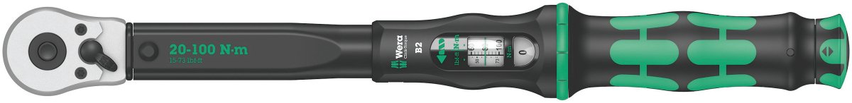 Wera Click-Torque B 2 Torque Wrench 20 - 100 Nm 3/8" Drive 05075611001