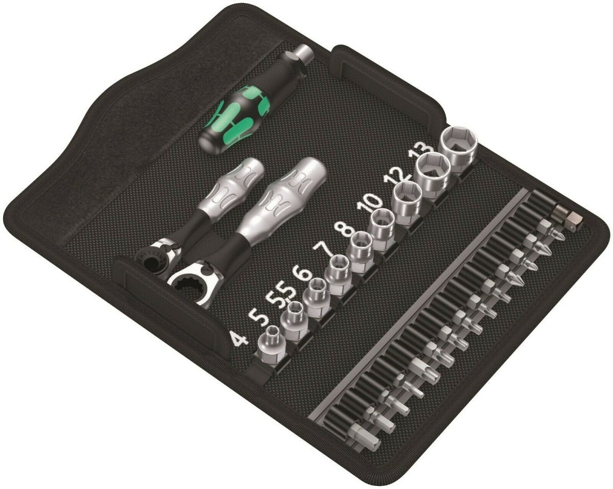 Wera Kraftform Kompakt Zyklop Mini 2 Socket Wrench Set 27 Pieces 05135918001