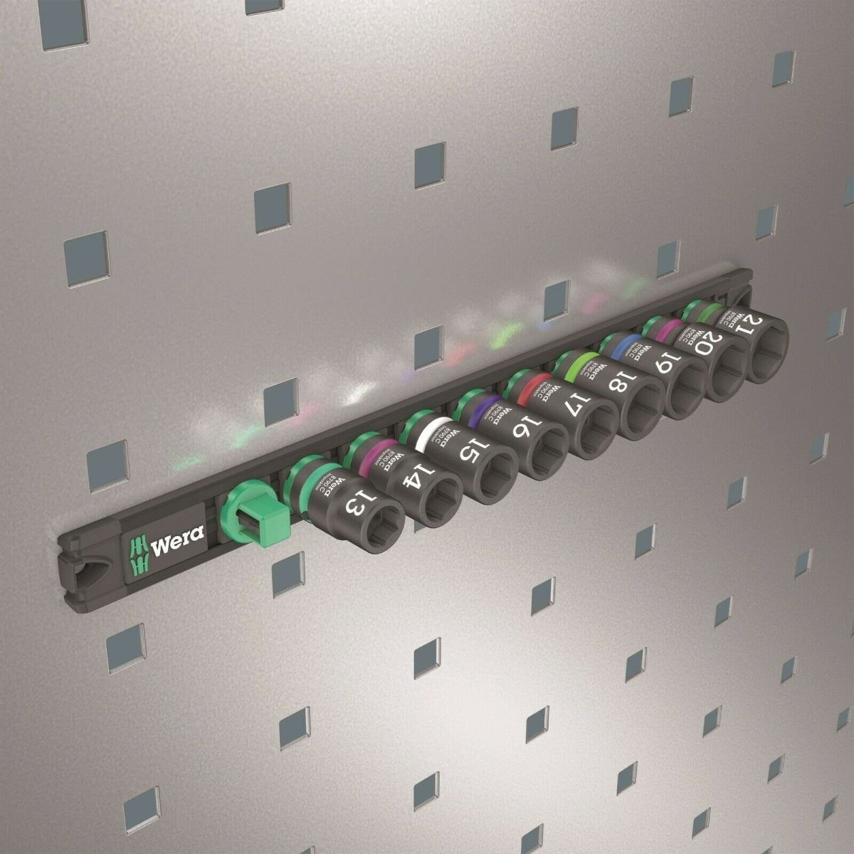 Wera Magnetic Socket Rail C Impaktor 1 Set 1/2" Drive 9 Pieces 05005490001