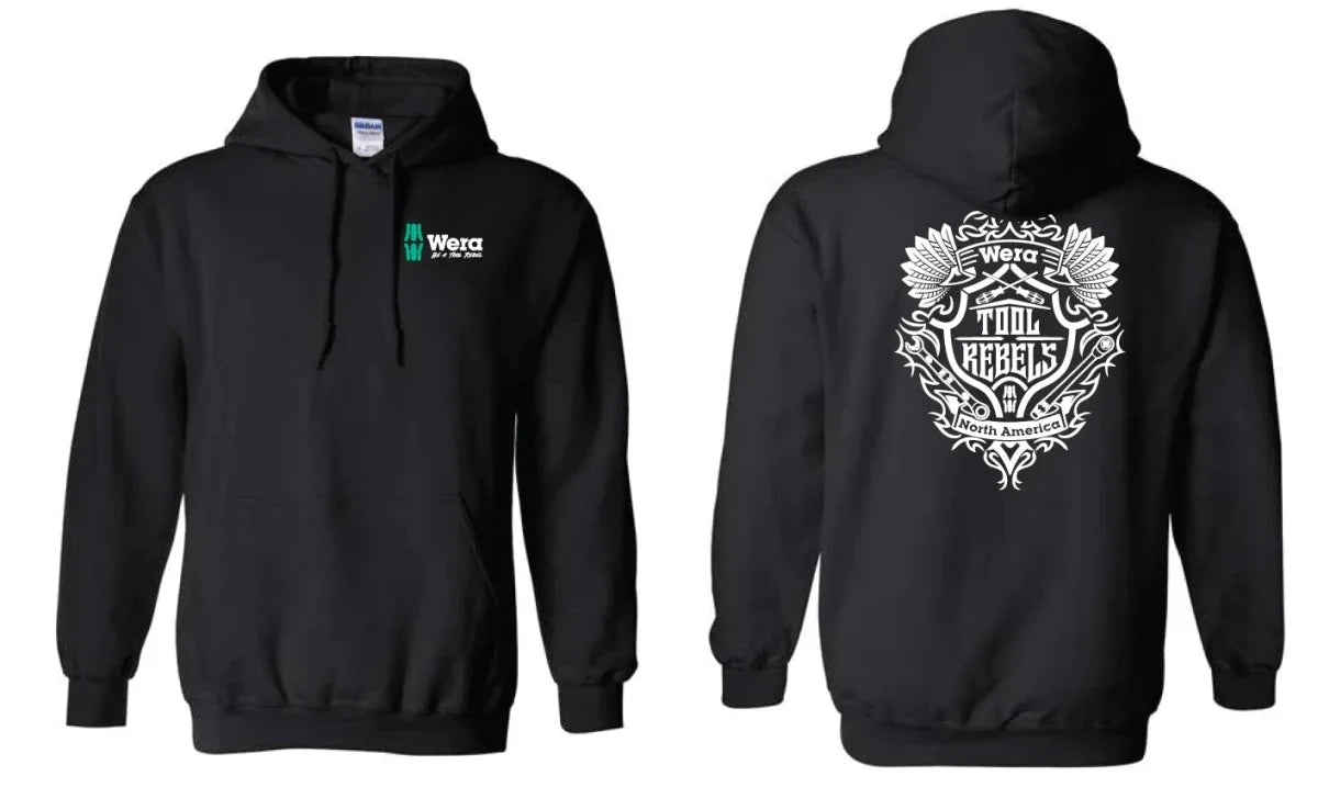 Wera Tools Tool Rebel Pullover Hoodie – Black (WERATRHOODIE)