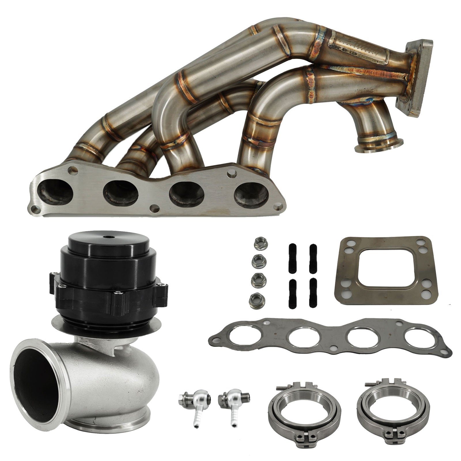 K Swap K Series K20 K24 Dual Ball Bearing Turbo Sidewinder Manifold Intercooler Kit