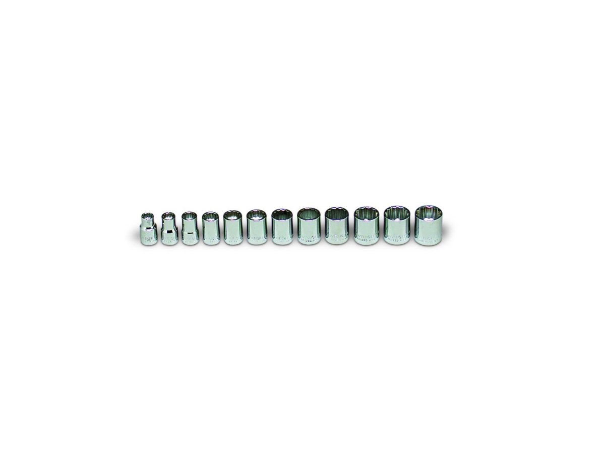 Wright Tool 12 Point Socket Set 12 Piece 3/8" Drive Metric 349