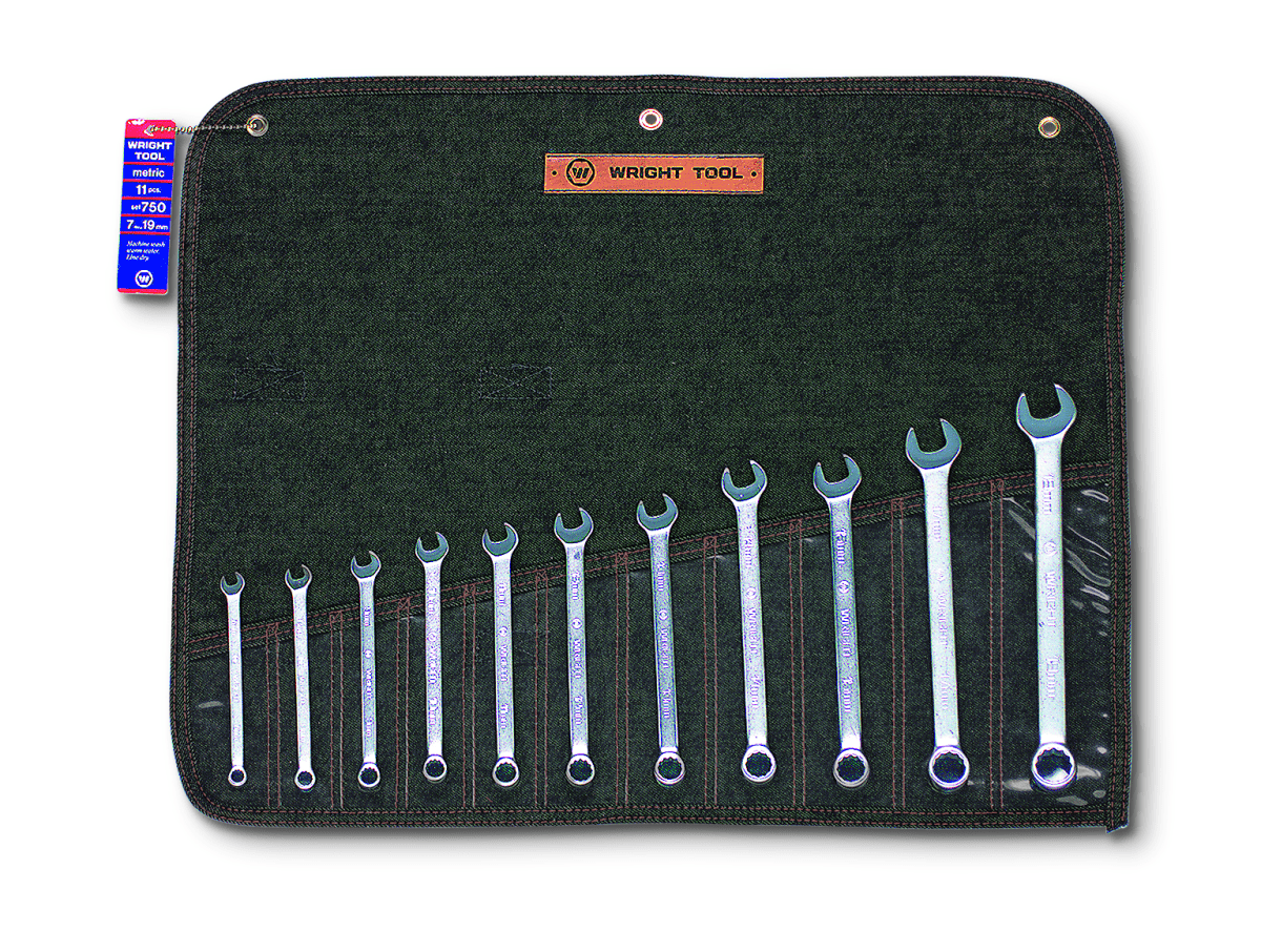 Wright Tool WRIGHTGRIP® 2.0 12 Point Combination Wrench Set 11 Piece Metric 750