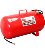Big Red T88007 Torin Portable Horizontal Air Tank With 36" Hose, 7 Gallon Capacity, Red