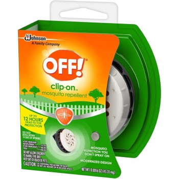 Off! Clip-On Mosquito Repellent, Clip-On Fan Unit And 1 Repellent Refill, Attaches To Belt, Waistband, Or Purse