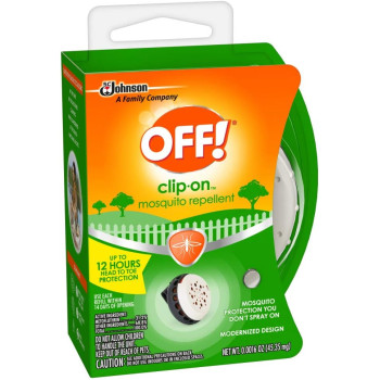 Off! Clip-On Mosquito Repellent, Clip-On Fan Unit And 1 Repellent Refill, Attaches To Belt, Waistband, Or Purse