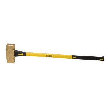 ABC Hammers ABC14BF Brass Hammer with 33-Inch Fiberglass Handle, 14-Pound