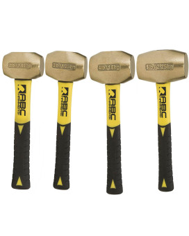 ABC Hammers Brass Hammer with 8-Inch Fiberglass Handle combo of 2,3,4 & 5-Pound