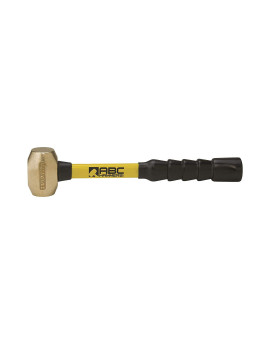 ABC Hammers Pack of 2,Brass Hammer with 12" Fiberglass Handle, 2-Pound
