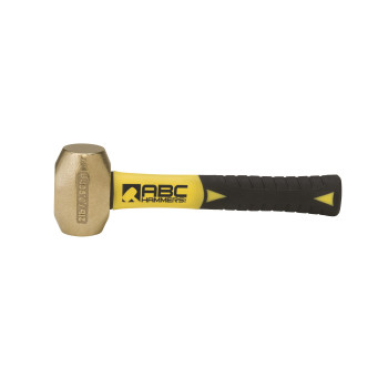 ABC Hammers ABC2BFS Brass Hammer with 8-Inch Fiberglass Handle, 2-Pound