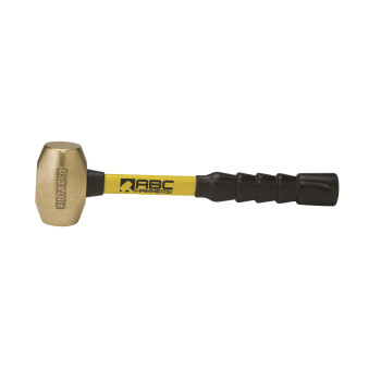 ABC Hammers ABC4BFB Brass Hammer with 12" Fiberglass Handle, 4-Pound