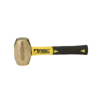 ABC Hammers ABC4BFS Brass Hammer with 8-Inch Fiberglass Handle, 4-Pound