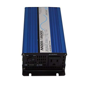 AIMS Power (PWRI30012S) 300W Pure Sine Power Inverter with Cables