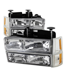 EURO HEADLIGHT WITH CORNER LIGHTS AND BUMPER LIGHTS CHROME - 2LBCLH-GMC94-SY