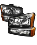 CRYSTAL HOUSING HEADLIGHTS AND PARKING LIGHTS BLACK HOUSING