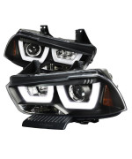 PROJECTOR HEADLIGHTS BLACK HOUSING WITH LED