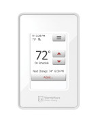 nSpire Touch: Touch Thermostat - Programmable, Class A GFCI, w/Floor Sensor - White with WarmlyYours Logo