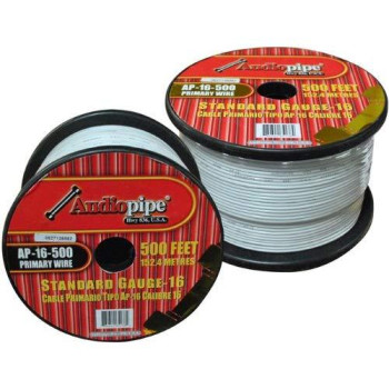 Audiopipe 16 Gauge 500Ft Primary Wire White