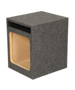 QPOWER EMPTY WOOFER BOX SINGLE 12" SQUARE;VENTED;MDF