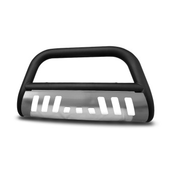 Armordillo 1999-2002 Chevy Blazer Classic Bull Bar - Matte Black W/Aluminum Skid Plate