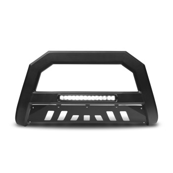 Armordillo 1988-1998 GMC C/K 1500 AR Series Bull Bar W/LED - Matte Black W/Aluminum Skid Plate