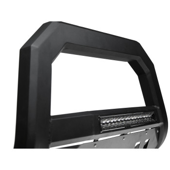 Armordillo 1988-1998 GMC C/K 1500 AR Series Bull Bar W/LED - Matte Black W/Aluminum Skid Plate