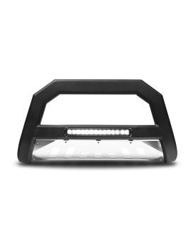 Armordillo 1992-1999 Chevy Suburban AR Series Bull Bar W/LED - Matte Black W/Aluminum Skid Plate