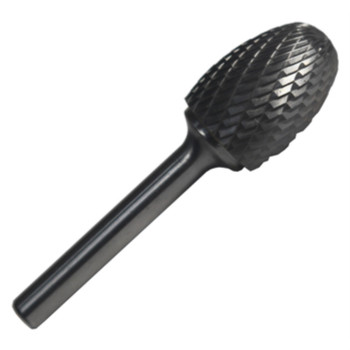 SE11 3/16" X 5/16" Oval Carbide Burr 1/4 Shank, DULSE11