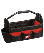 Einhell 18-Inch Open Universal Tote / Tool Bag With Carry Handle, Compartments And Pockets In Different Sizes, Great For Grinder/Drill/Driver/Batteries/Small Accessories And More