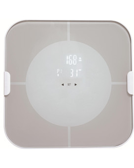 A High Precision Bluetooth Bmi Scale Using The Medm Health App Available On Ios And Android, Its Glass Platform With Ito Coating Is The Electrode That Measures Weight, Body Fat, Hydration, Muscle Mass, And Bone Mass. Saves Up To 8 Users.