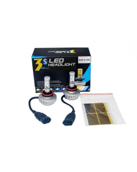 (W) 3HL-H8 LED Headlight Kit by OZ-USA 30W Single Beam Auto 2200LM Xenon White 3000K, 4300K, 6500K, 8000K, 10000K