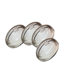 (W) Set of (4) Clear Turn Signal Lens Deuce-Style Snap On Replacement lens for Harley 2002-2013 Street Glide FLHX